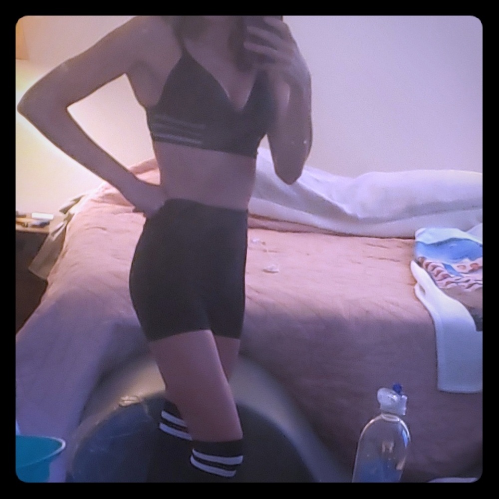 Sexy fitness athletic outfit pink Victoria Secret